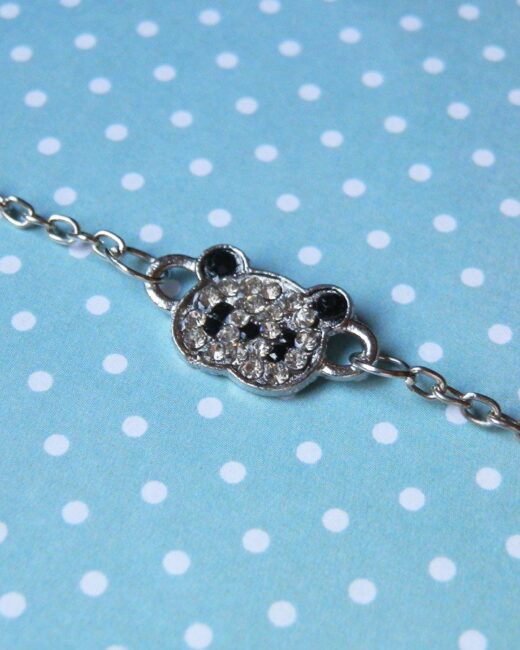 Alternative view of Pulseira com pingente de urso Panda