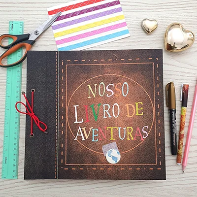 Srapbook Nosso Livro de Aventuras Álbum Up Altas Aventuras